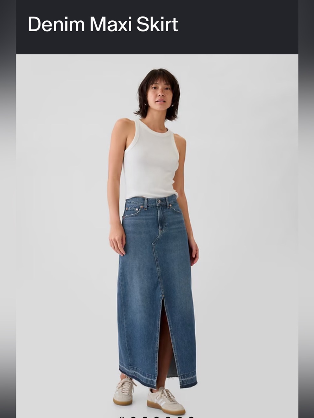 GAP Denim Maxi Skirt Indigo Size 31/12